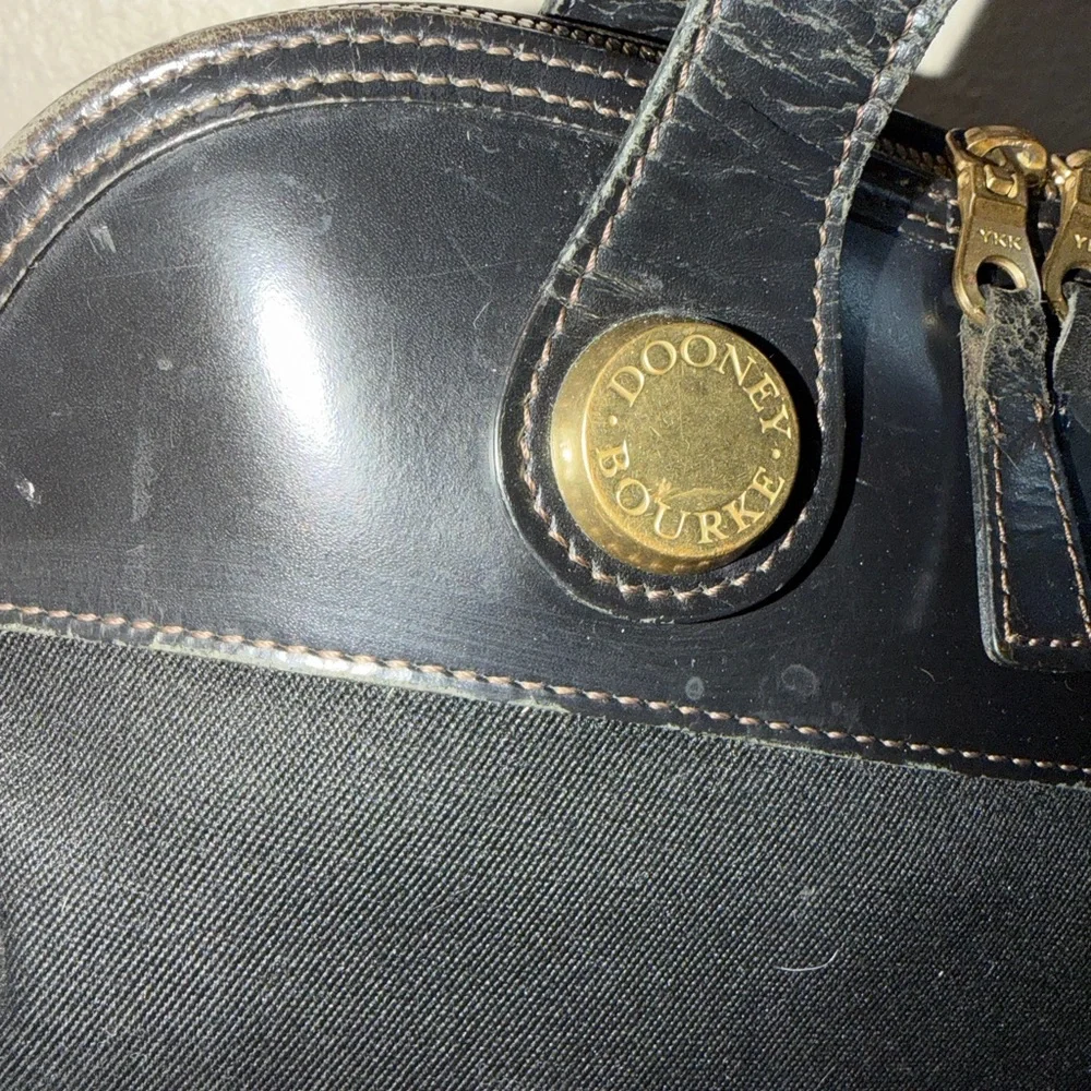 Dooney & Bourke Vintage Black Leather Satchel - Picture 16 of 16